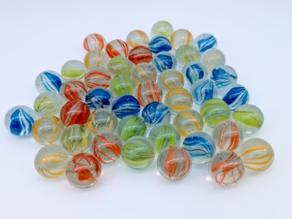 Glasmurmeln 25 mm, 4 Farben